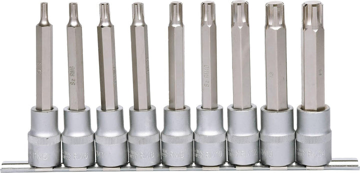 KS Tools 911.1335 1/5,1 cm Ribe Bit Stecknuss, 9, M5-M14 (2102