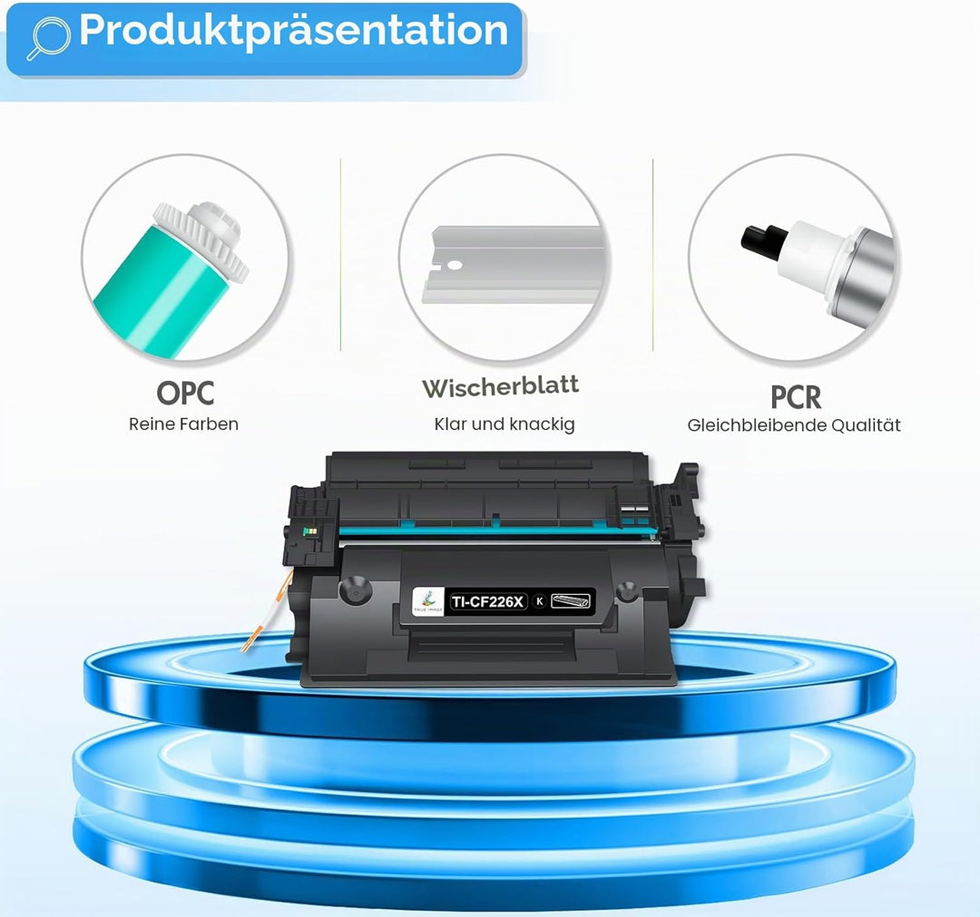 TRUE IMAGE Kompatibel Tonerkartusche als Ersatz für HP 26X 26A CF226X CF226A Laserjet Pro M402dne M4