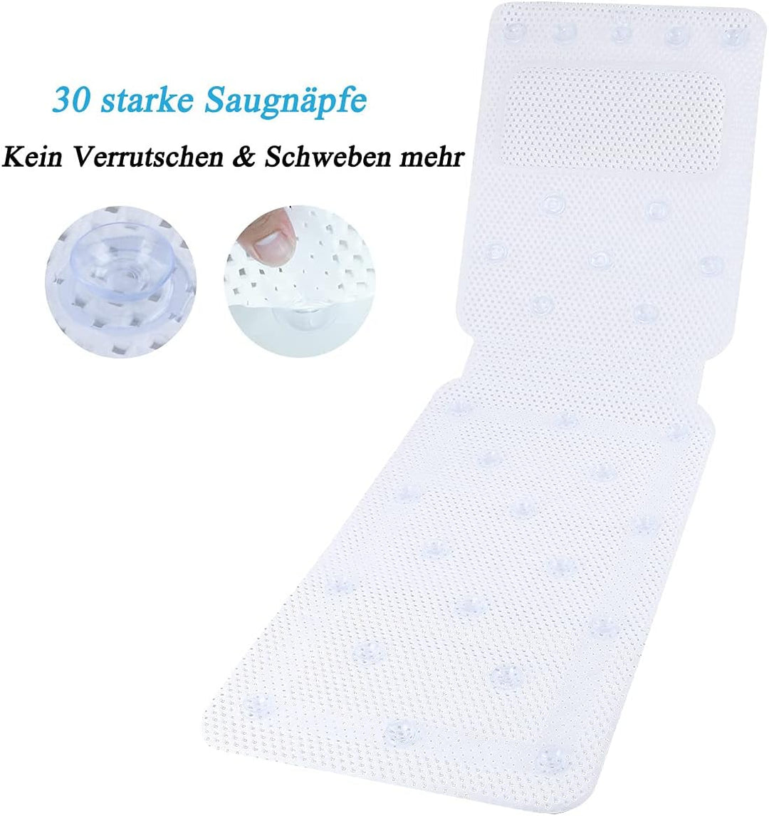 Ganzkörper Badewannenmatte mit Kissen, Ganzkörper Badematte Kissenmatte, 3D Air Mesh Schichten, für