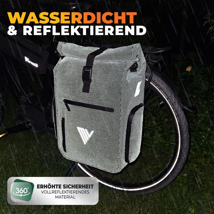 MIVELO 3in1 Fahrradtasche für Gepäckträger I Rucksack &amp; Gepäckträgertasche hinten - in 15 Sekunden u