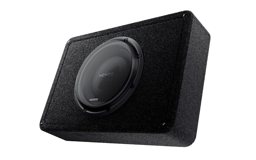 Hertz MPBX 250 S2 – 25-cm Gehäuse-Subwoofer, 500W RMS, 2Ω, 25–400 Hz Frequenzgang, Schwarz, Plug-and