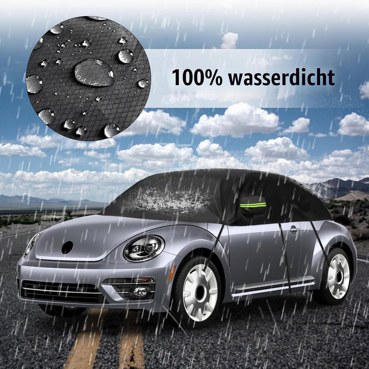 Autoabdeckung Wasserdicht Ersatz für VW Beetle 1998-2019, Sonnenfest Hälfte Autoabdeckung, Halbgarag