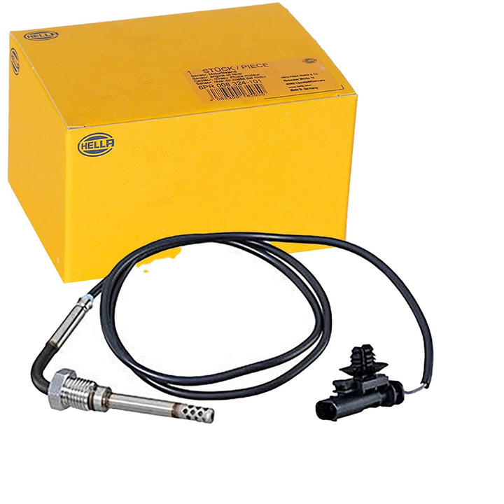 HELLA 6PT 010 376-531 Sensor, Abgastemperatur - 2-polig - geschraubt - Kabel: 880mm