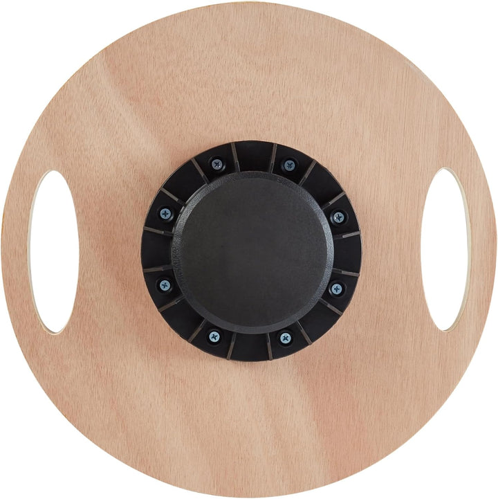 KM-Fit Balance Board rund | Therapie-Kreisel aus Holz | Gleichgewichtstrainer mit Handgriffen | Indo