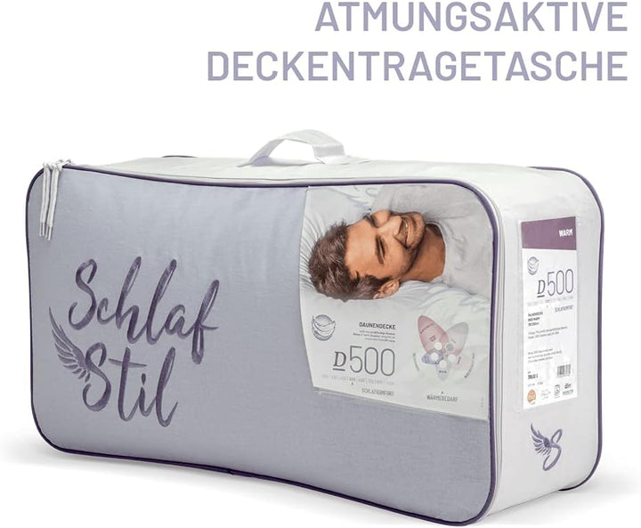 SCHLAFSTIL Kamelhaarbettdecke N500, Sommerdecke Extraleicht, feinster Kamelhaar Flaum 100% Kamelhaar