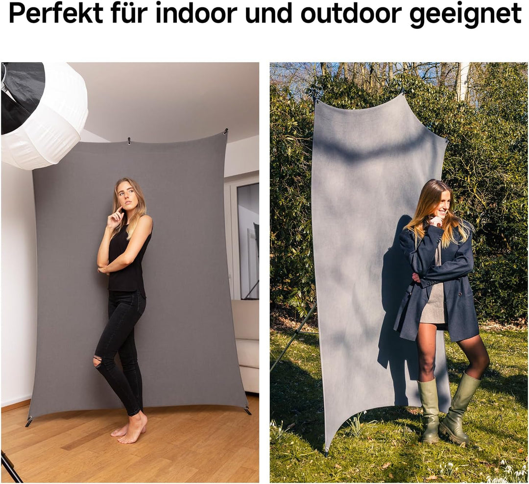 Rollei Hintergrund 300 x 150 cm für das Rollei X-Drop Hintergrund-System; perfekt für Ganzkörper-Auf