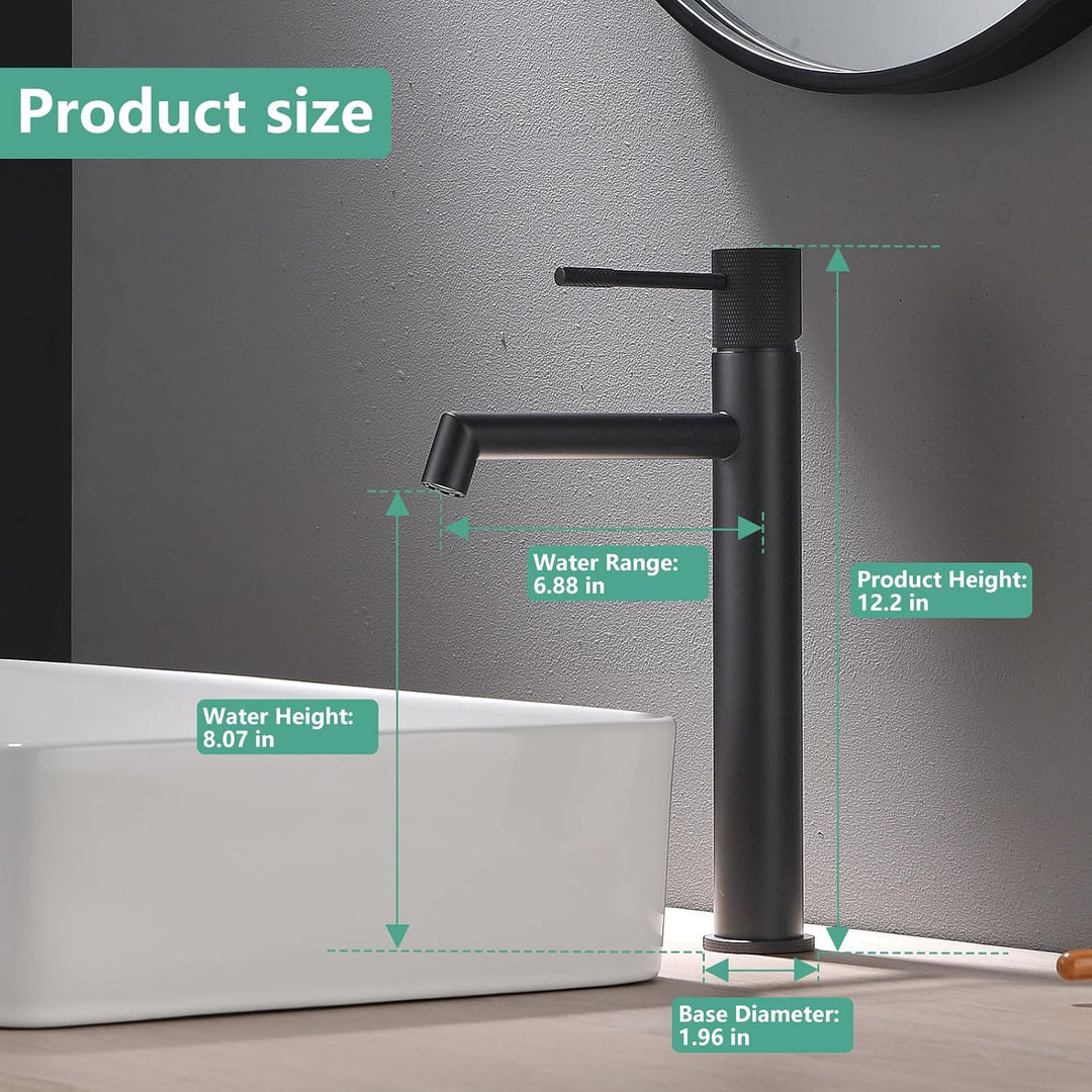 AIMADI Wasserhahn Bad,Einhebelmischer für Bad und Gäste-WC, moderne Badezimmer-Armatur mit Keramik-K