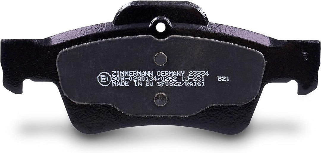 ZIMMERMANN 23334.165.1 Serie Bremsbelagsatz, Hinten mit Vorbereitung Sensoren, inklusive Platte dämp