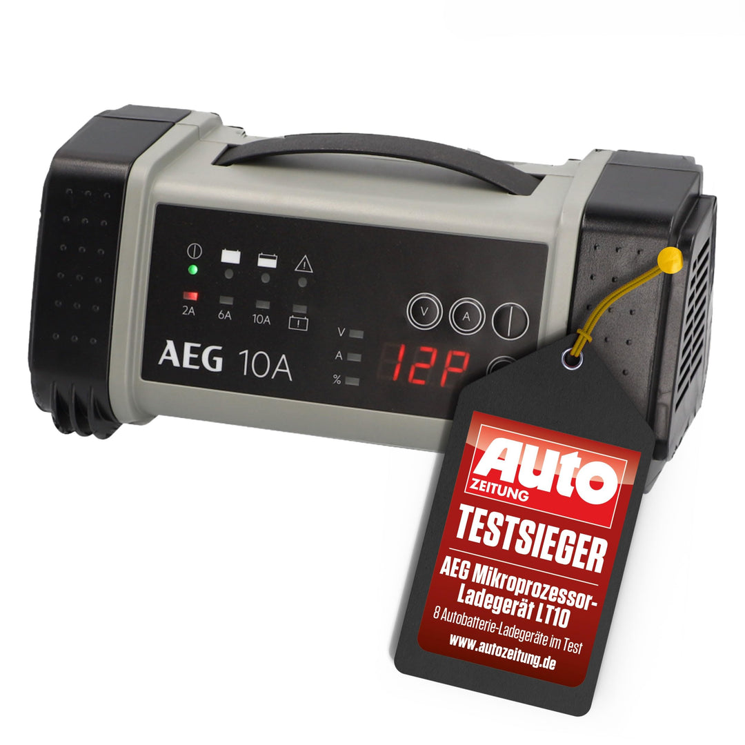 AEG Automotive 97024 Mikroprozessor-Ladegerät LT 10 Ampere für 12 und 24 V Batterien, 9-stufig 10 Am