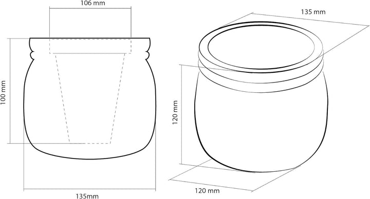 CONCRETTE Blumentopf Blumenkübel Zement-Pflanzkübel Übertopf aus Beton Home Ø 11 cm | 17 Farben 16x1