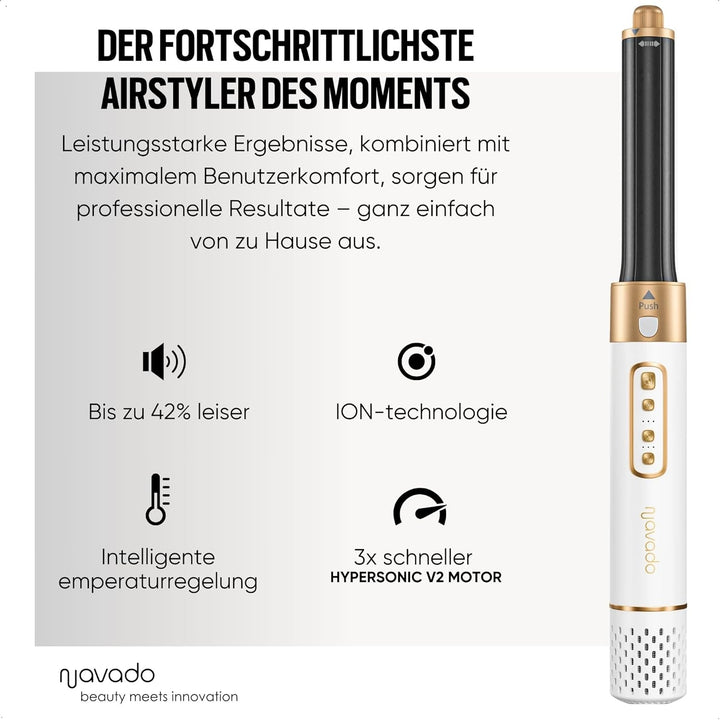 Airstyler 6 in 1, Navado Easystyler Pro 110,000 RPM High-Speed Ionic Haartrockner für Schnelltrockne