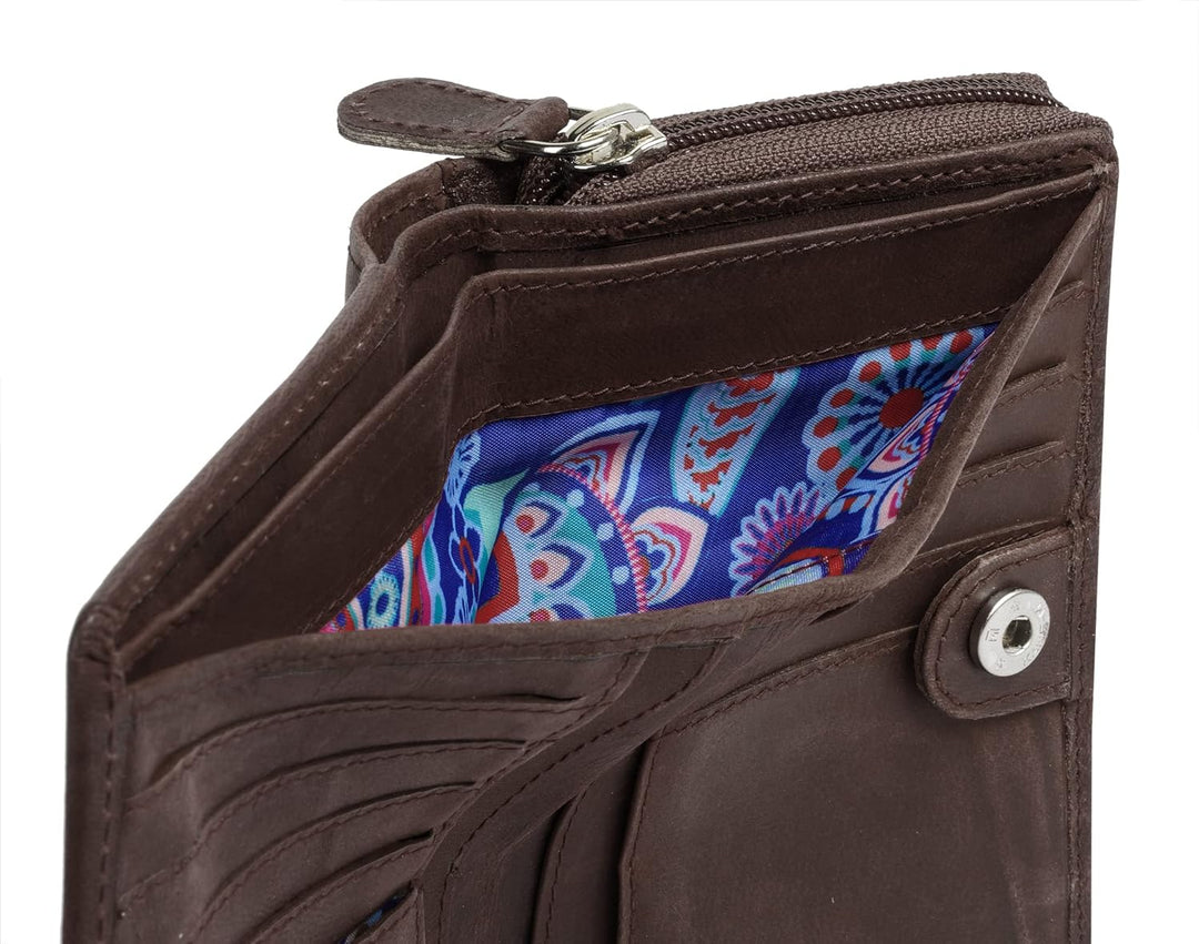 bruno banani Geldbörse Echt Leder Damen | Rindleder Brieftasche, Herren Geldbeutel, Herrenbörse mit