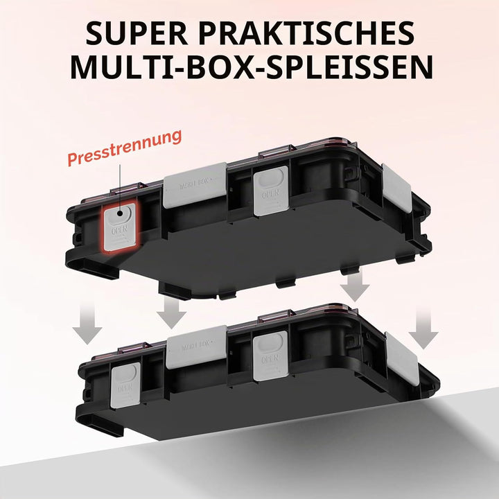 Köderbox Angeln Set, 2 Stück Angelbox 23x16x5 cm, Tackle Box Angeln mit Herausnehmbaren Trennwänden,