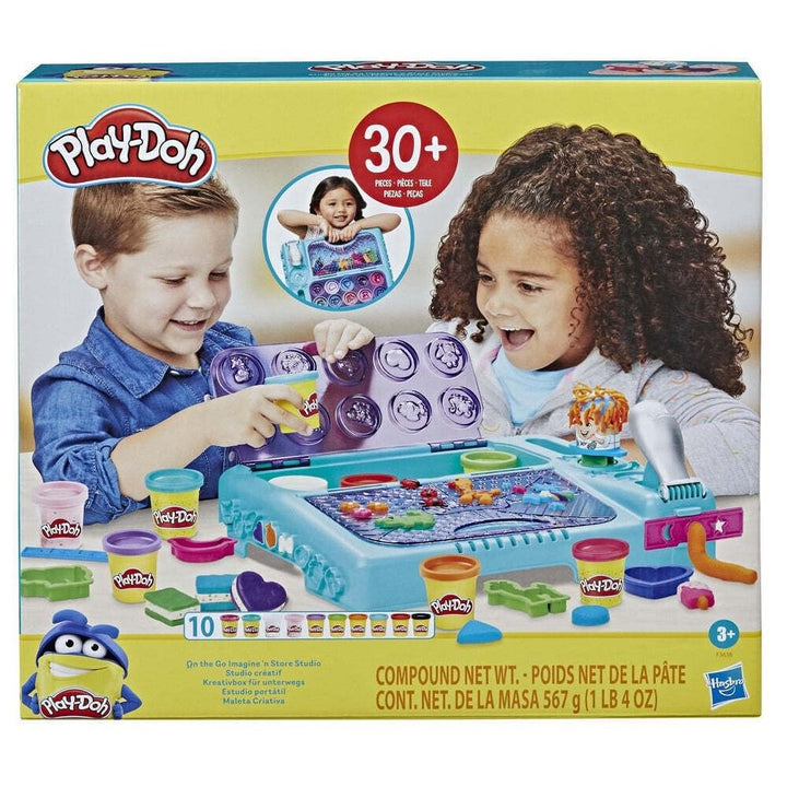 Play-Doh Kreativbox für unterwegs mit mehr als 30 Knetwerkzeugen und 10 Dosen