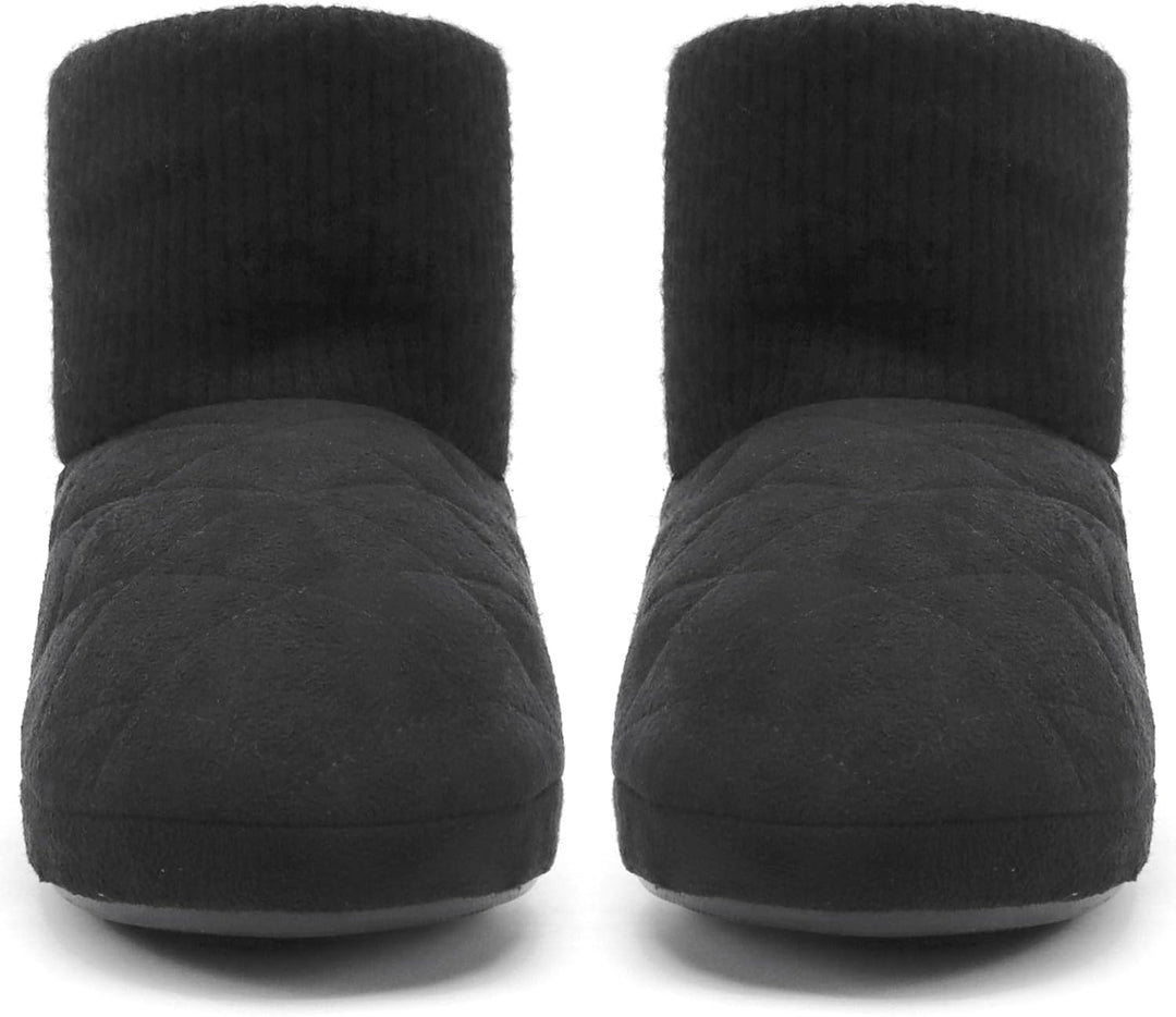 COFACE Herren Hüttenschuhe Lammfell Winter Hausschuhe Warme Plüsch Gefütterte Hausstiefel Männer Hau