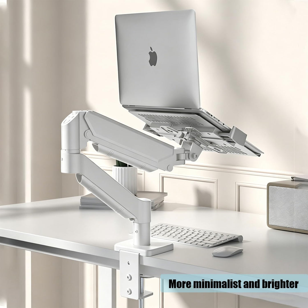 Laptop Arm,2-In-1 Monitorhalter Mit Laptopablage, Belastbar Bis 10 Kg,Verstellbarer Laptoparm,Kompat