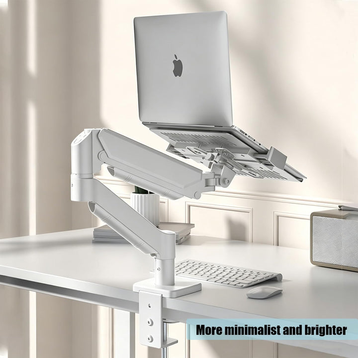 Laptop Arm,2-In-1 Monitorhalter Mit Laptopablage, Belastbar Bis 10 Kg,Verstellbarer Laptoparm,Kompat