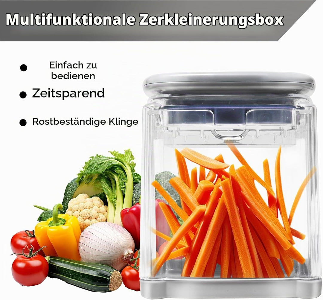 4-in-1 Pommesschneider Kartoffelschneider mit 4 Edelstahlklingen, Mehrzweck Gemüseschneider für Kart