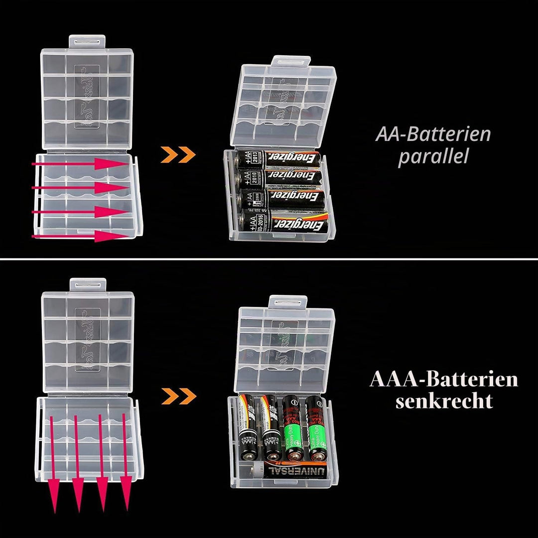 GTIWUNG 100 Stück 2AA Batteriehalter Gehäuse Kunststoff Akku Aufbewahrungsbox, Halterung 2aa Batteri