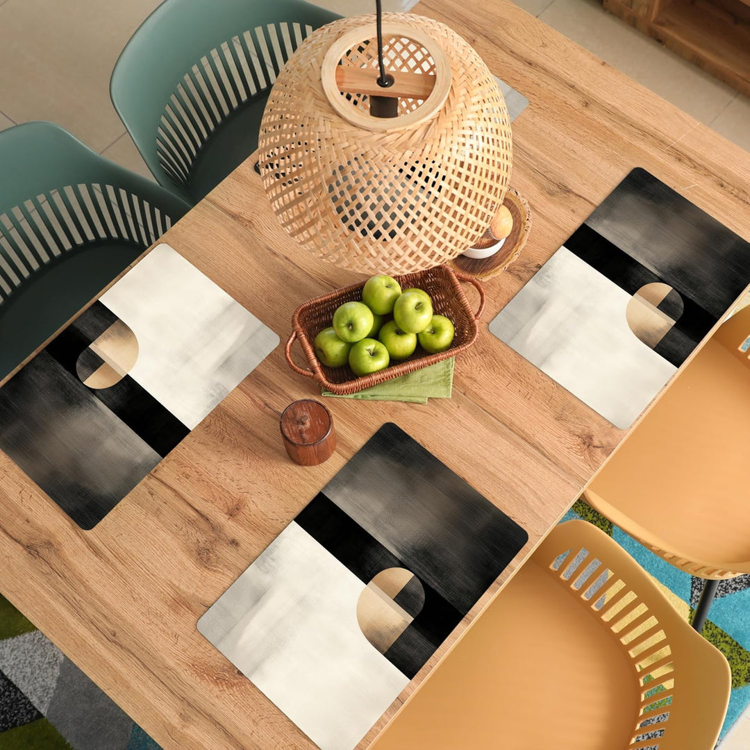 KitchenYeah© Platzsets Abwaschbar 6-Teilig 45x30 cm Tischsets Platzdeckchen Platzset Unterlage Tisch