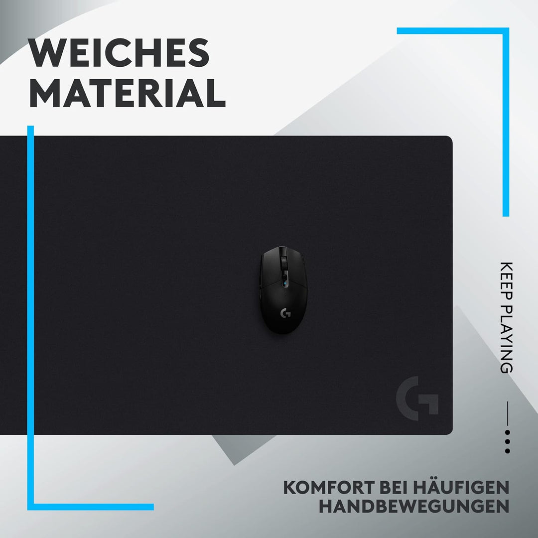 Logitech G G840 Extra Grosses Gaming-Mauspad, optimiert für Gaming-Sensoren, mässige Oberflächenreib