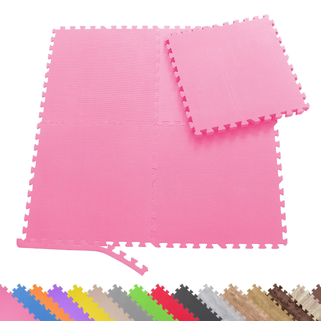Sporttrend 24® 4 Schutzmatten + 8 Randstücke Set 60x60x1cm | 1,44qm | Bodenschutzmatte Unterlegmatte