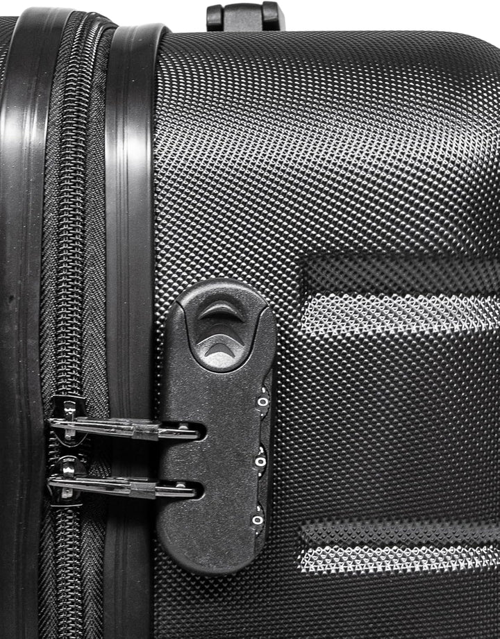 OCHNIK Handgepäck Kabinenkoffer | Farbe: Schwarz | Grösse: S | 56x37x23 cm | Reise-Koffer mit 4 Roll