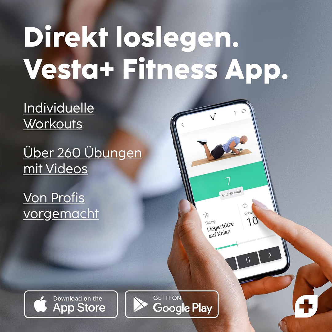 Vesta+ Balance Board Holz + Fitness App, Balanceboard aus nachhaltigem Eichenholz - Der Balance Boar