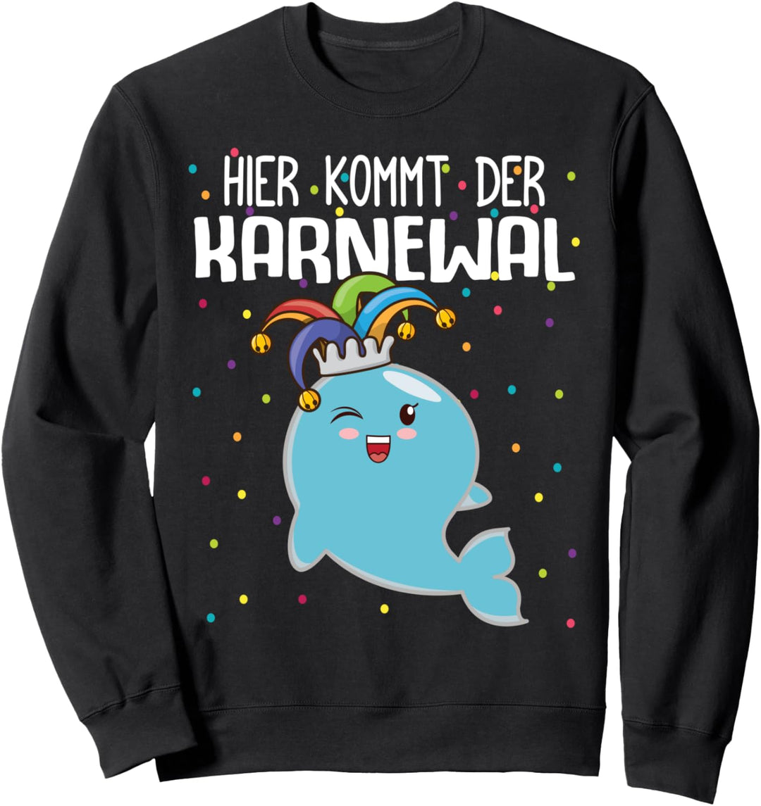 Karnewal Kostüm Fasching Karneval Wal Verkleidung Konfetti Sweatshirt