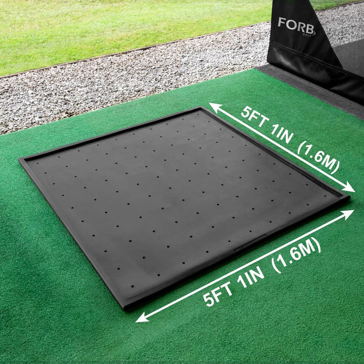 FORB Gummi-Golfmattenunterlage | Robuste, rutschfeste Unterlage für Driving Range Golfmatten – Stand