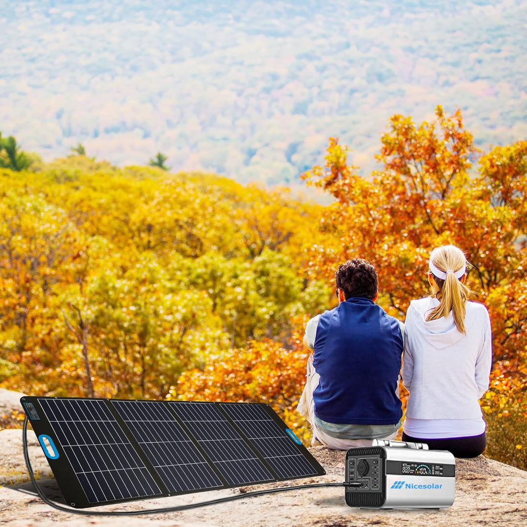 Nicesolar Solarpanel Faltbar 200W Solarmodul für Tragbare Powerstation Solargenerator 200W-PERC, 200