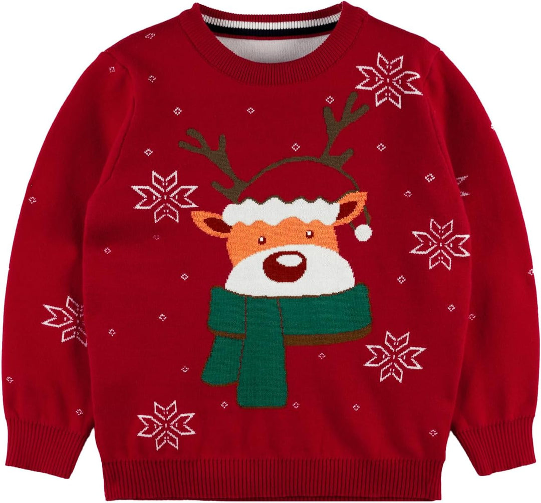 Minizone Baby Winter Strickpullover Weihnachten Langarm Sweatshirts Warme Kleidung 1-6 Jahre 1-2 Jah