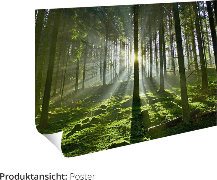ARTland Poster Kunstdruck Wandposter Bild ohne Rahmen 100x70 cm Fensterblick Fenster Strand Meer Mar