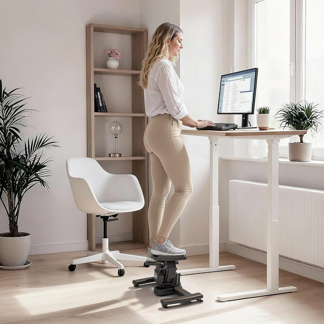 HOP Sport® Mini Stepper für Zuhause HS-060S, Swing & Twist Stepper, Hometrainer für Bein-, Arm- & Po