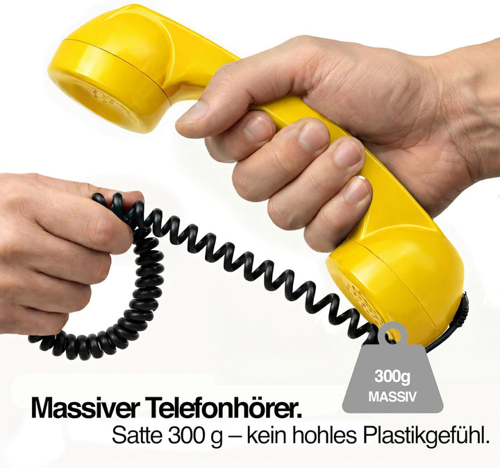 Retro Handyhörer für Apple iPhones mit Lightning (passender Adapter mit inbegriffen) in der Form ein