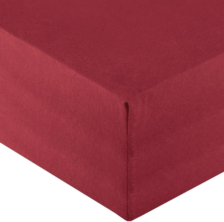 aqua-textil Royal XL Spannbettlaken Boxspringbett Wasserbett 200x220-220x240 cm Bordeaux rot 210g/qm