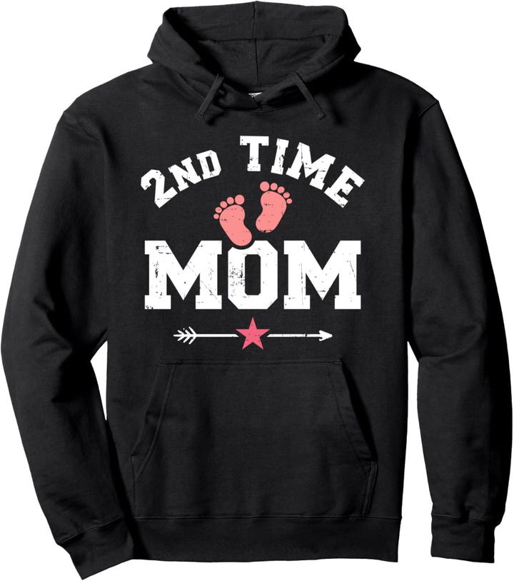 Zweifache Mama zweites Mal Mutter Pullover Hoodie