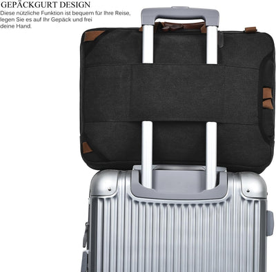 CoolBELL umwandelbar Aktentasche Rucksack Messenger Bag 15,6 Zoll Laptoptasche Herren Business Umhän
