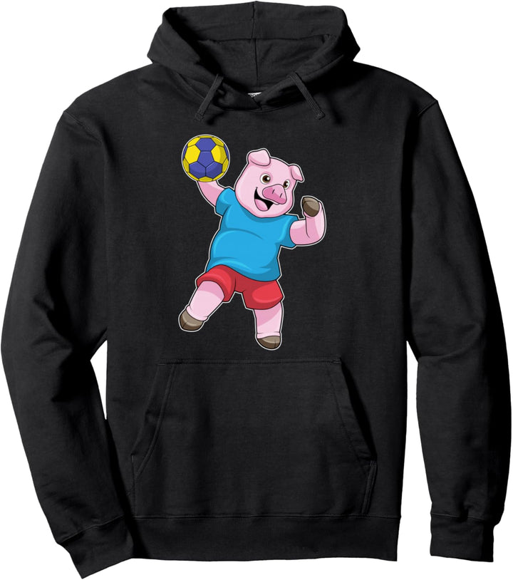 Schwein Handballer Handball Sport Pullover Hoodie