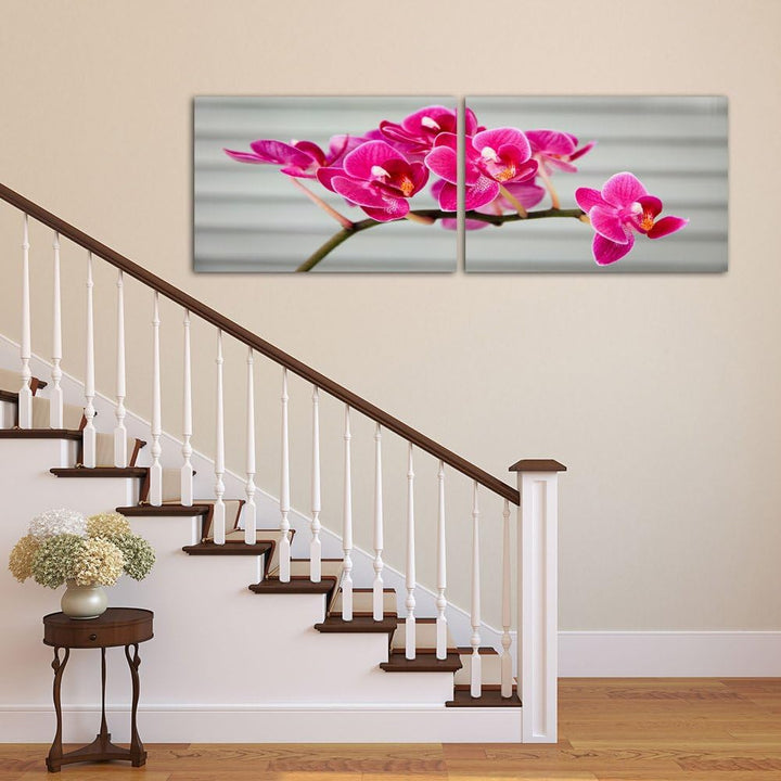 Feeby. Leinwandbild, Bilder, Wand Bild - 2 Teile - Panoramabild, Wandbilder, Kunstdruck 120x40 cm, O