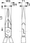 GEDORE Flachrundzange mit Tauchisolierung, 1 Stück, VDE 8132-160