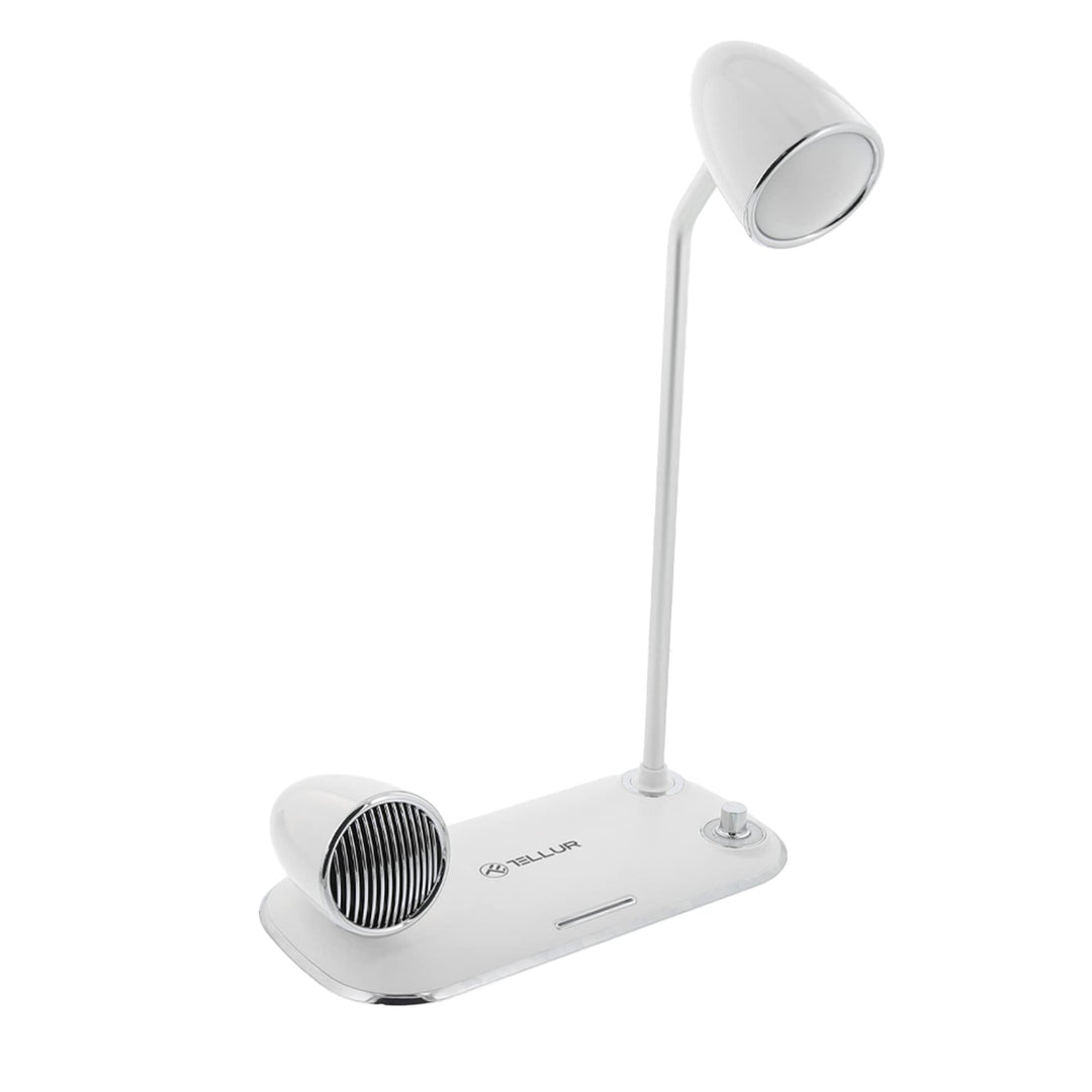 TELLUR Nostalgia Kabelloses Ladegerät, 15 W Leistung, Bluetooth-Lautsprecher 5 W, Schreibtischlampe