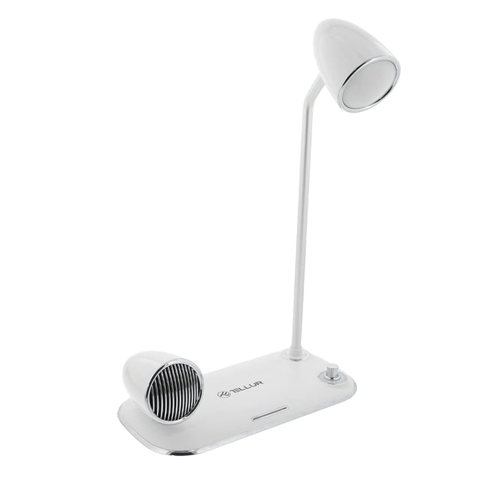 TELLUR Nostalgia Kabelloses Ladegerät, 15 W Leistung, Bluetooth-Lautsprecher 5 W, Schreibtischlampe
