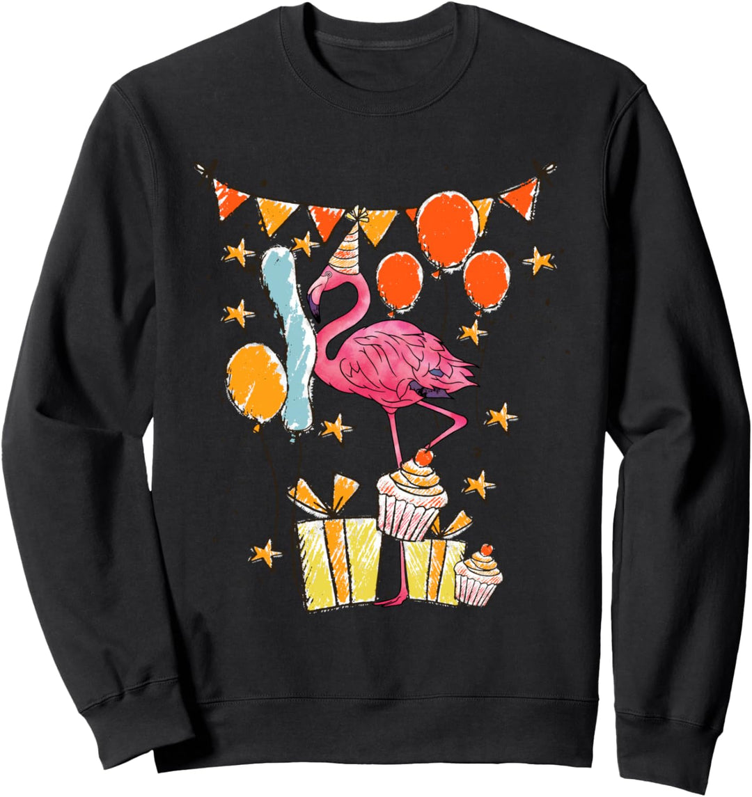 Tropisches Zoo Tier Geburtstags Party Vogel Rosa Flamingo Sweatshirt