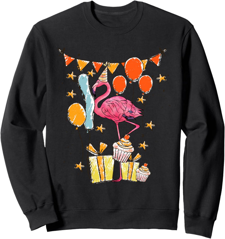 Tropisches Zoo Tier Geburtstags Party Vogel Rosa Flamingo Sweatshirt