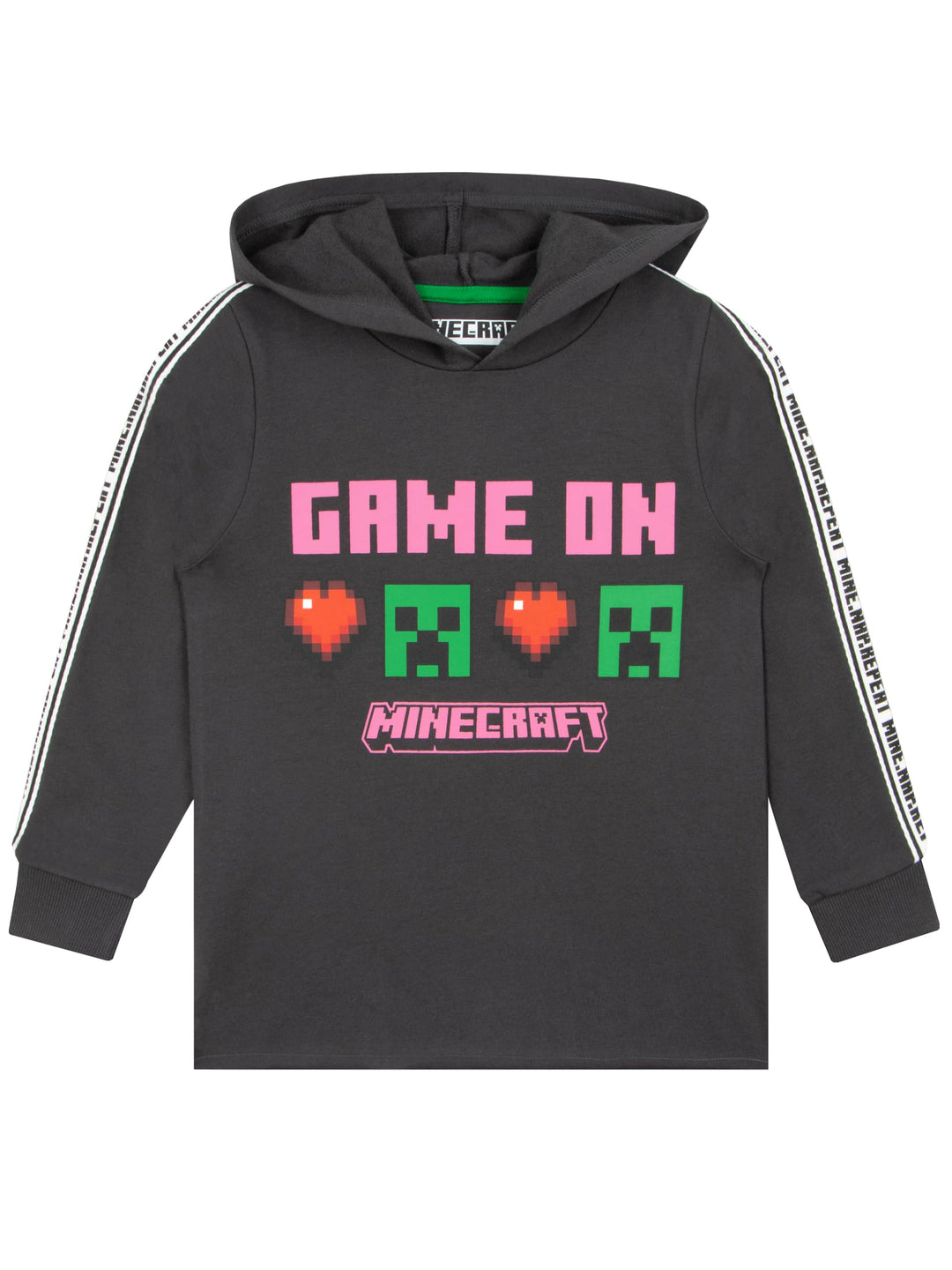 Minecraft Pullover Mädchen | Creeper Kinder Pullover | Kapuzenpullover Für Mädchen 152 Grau, 152 Gra