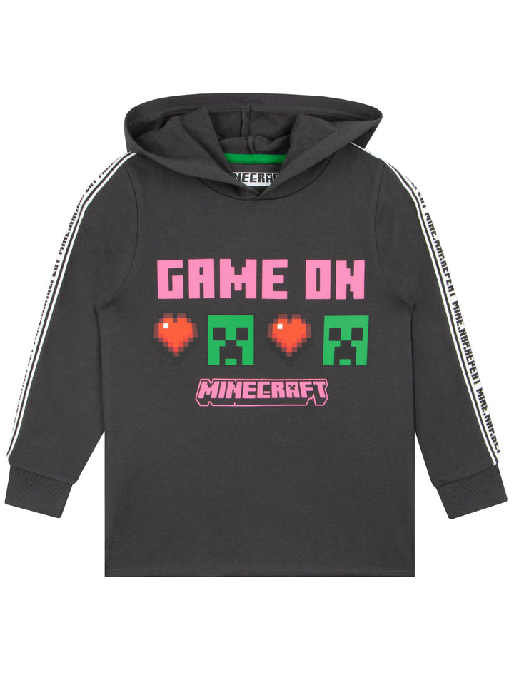 Minecraft Pullover Mädchen | Creeper Kinder Pullover | Kapuzenpullover Für Mädchen 152 Grau, 152 Gra