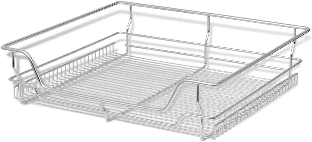 vidaXL 2X Einbauschublade 60cm Teleskopschublade Korbauszug Küchenschrank 600 mm, 600 mm