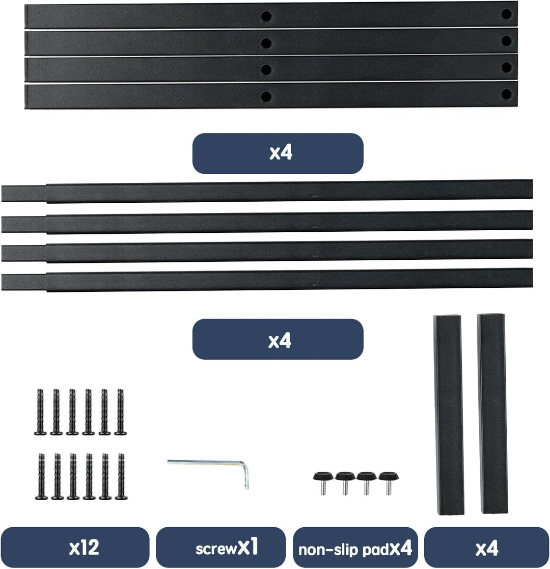 Ausziehbar Schuhregal mit 2 Etagen, Metall-Schuhständer Schmal Kleines Schuhregal, Robustes Design,