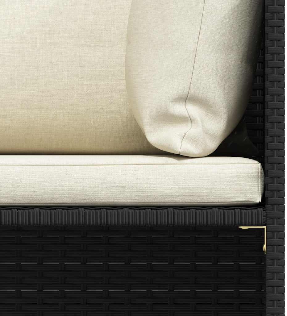 vidaXL Gartensofa 4-Sitzer mit Auflagen Lounge Sofa Couch Sitzgruppe Ecksofa Mittelsofa Sitzgarnitur